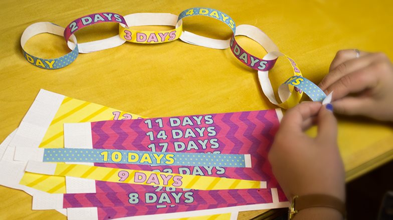 Countdown Chain Being Assembled