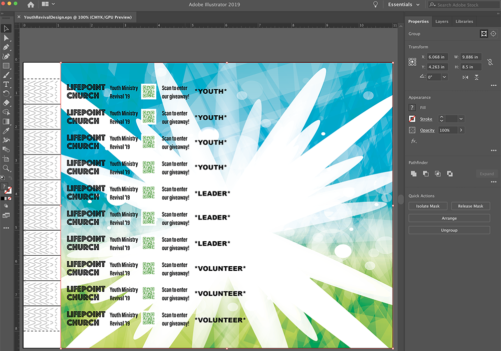 Adobe Illustrator Template for JetBands